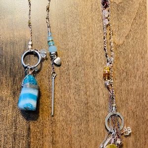 Blue and Yellow Bolo Necklaces